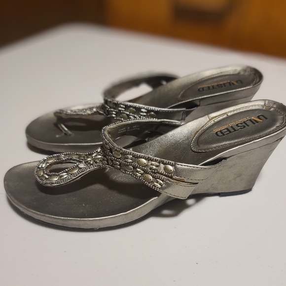 Unlisted Studded Silver Sandals Size 8 - Picture 1 of 8